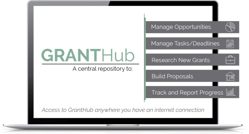 GrantHub, A Grant Management Software For Grantseekers. Illustration.